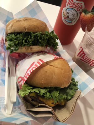 Burgers  at Monty's Good Burger in Riverside