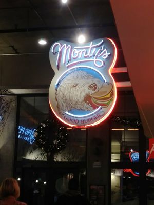 Its Logo! 😎 at Monty's Good Burger in Riverside