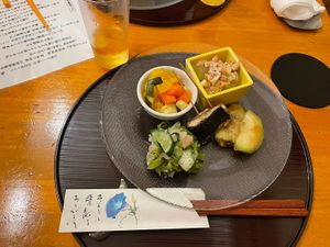 Second dish  at Minoya in Tokyo