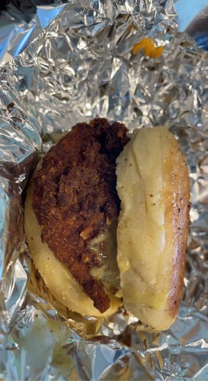 Chicken breakfast sandwich  at Pure Juicery Bar in Cary