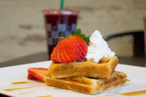 Vegan, Gluten-Free Waffles at Pure Juicery Bar in Cary