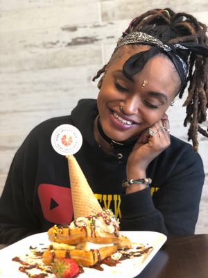 Peanut Butter Banana Waffle Greatness!  at Pure Juicery Bar in Cary