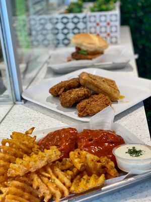 Hot "wingz" at Pure Juicery Bar in Cary