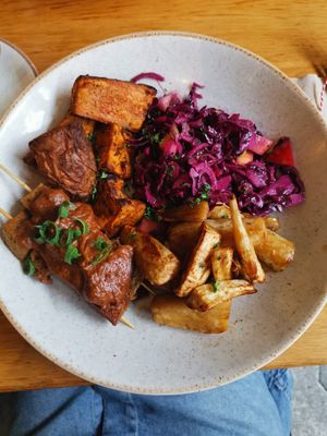 Seitan satey at The Harvest in Rotterdam
