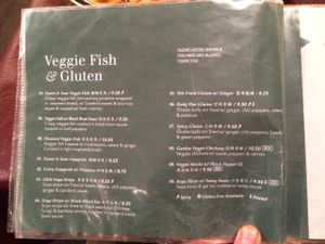 Menu page 4. at Affinity Vegetarian Garden in Winnipeg