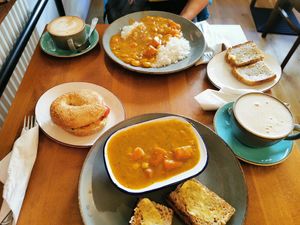 Unresistible vegan lunch. These are also gluten free! Highly recommended 🥰 at Domu in Bangor