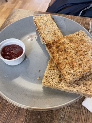 Wholemeal toast  at Domu in Bangor