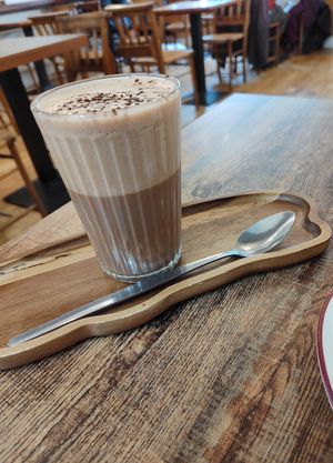 Hot chocolate made with cacao at Domu in Bangor
