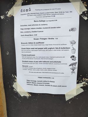 Menu - April 25 at Domu in Bangor