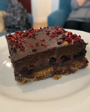 vegan blueberry ganache at Domu in Bangor