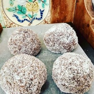 Strawberry snowballs (vegan) at Domu in Bangor