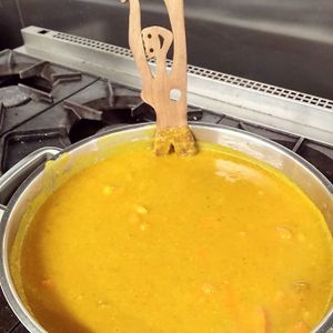 Spicy carrot soup (vegan) at Domu in Bangor