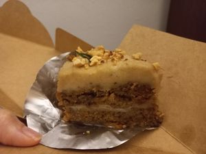 Carrot cake with cashew frosting at The Dorm Bakery in Chiang Mai