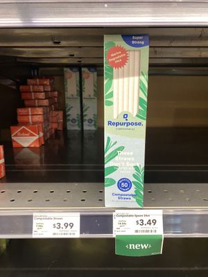 Biodegradable Straws 🙂‍↕️  at Whole Foods Market - Oakland in Oakland