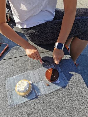 Lemon tart and chocolate cake at The Cakery - Lee Garden in Hong Kong Island