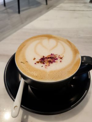 Rose latte at The Cakery - Lee Garden in Hong Kong Island