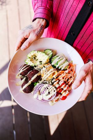 falafel bowl at Lexi's Healthy Eatery in Rosebank