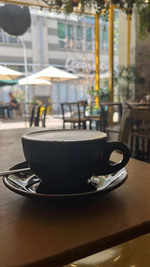 Coffee with a view  at Lexi's Healthy Eatery in Rosebank