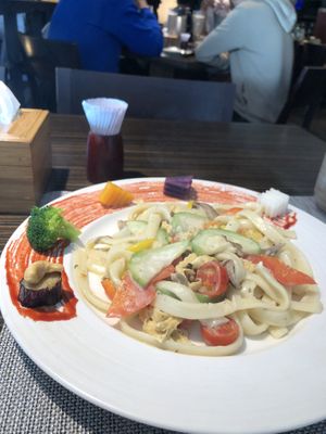 Pasta with white sauce (milk) at Kuan Xin Yuan - Easy House - AnHur District in Taipei