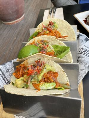 Tacos with jackfruit  at GreenVita - Diagonal Mar in Barcelona
