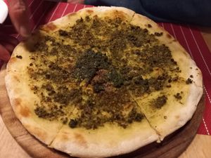 Pesto pizza starter at Pasta Corner in Chiang Mai