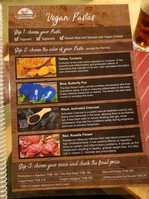 New Vegan Menu at Pasta Corner in Chiang Mai