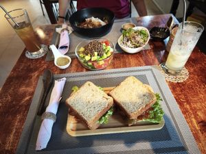 Vegan Sandwich / Vegan Salad at Cafe HOC in Battambang