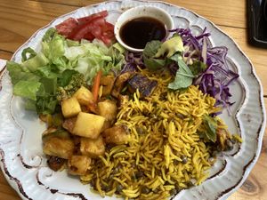 Curcuma dish at plate  at Curcuma in Pichilemu