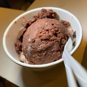 Vegan No-Bake Cookie: Peanut Butter, Oats, Chocolate made with Coconut Milk at Furniture City Creamery in Grand Rapids