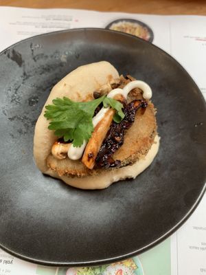 Steamed buns were fantastic (there were 2!) at Wagamama in Swindon