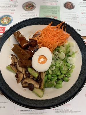 Avant Gard. The vegan ‘egg’ was tasty. Best seitan I’ve had at Wagamama in Swindon