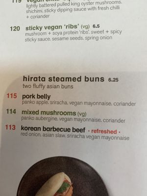 Menu at Wagamama in Swindon