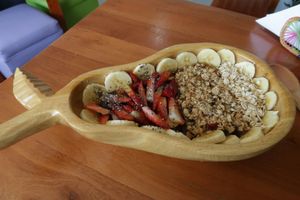 Smoothie bowl variant at Ukku Acai Bar in Puerto Ayora