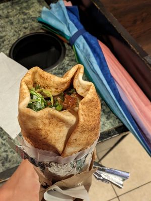 Falafel wrap at East Side Pockets in Providence