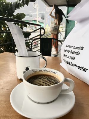 medium espresso : ) at Café Cultura - Rua Manoel Severino de Oliveira in Florianopolis