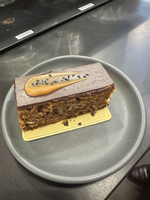 vegan carrot cake  at Dandelion Chocolate in San Francisco