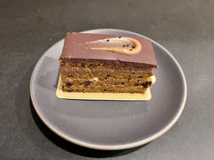 Vegan carrot cake   at Dandelion Chocolate in San Francisco