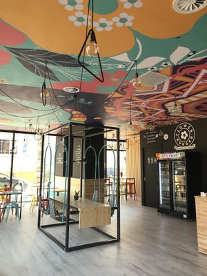 The restaurant at Flower Burger in Rotterdam