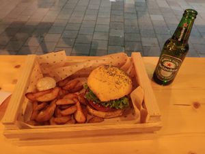 Spicy vurger at Flower Burger in Rotterdam