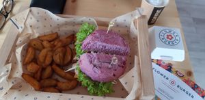 Cherry Bomb Burger at Flower Burger in Rotterdam
