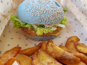 Ocean Burger (this is a limited edition, so if you don't find it anymore, I am sorry) at Flower Burger in Rotterdam