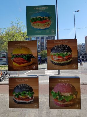 Burgers to choose at Flower Burger in Rotterdam