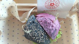 flower burger and cherry bomb at Flower Burger in Rotterdam