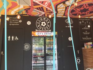 Inside at Flower Burger in Rotterdam
