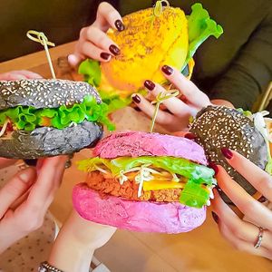 Rainbow Burgers at Flower Burger in Rotterdam