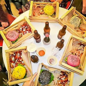 A good place to visit with friends at Flower Burger in Rotterdam