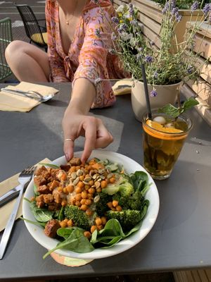 Green protein salad  at SLA - Oude Binnenweg in Rotterdam