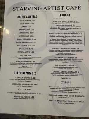 Anything with eggs cheese and sausage can be veganized   at Starving Artist Cafe in Norfolk