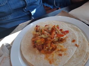 Main: jackfruit fajitas (1) at Vegania in Madrid