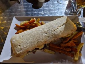Bocadillo de calamares at Vegania in Madrid